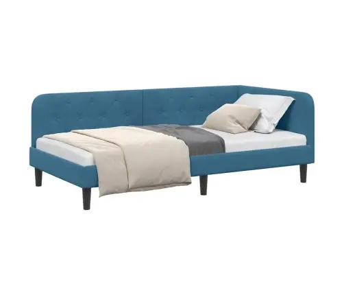 Nurgavoodi Raam Peaga Sinine 90 X 190 Cm Samet