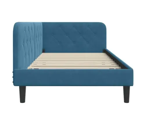 Nurgavoodi Raam Peaga Sinine 90 X 190 Cm Samet