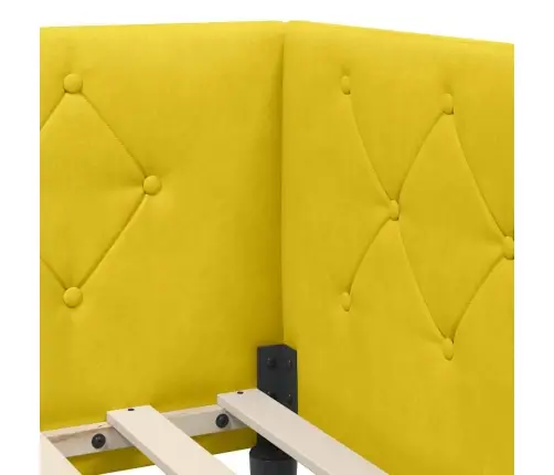 Nurgavoodi Raam Peaga Kollane 90 X 190 Cm Samet