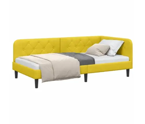 Nurgavoodi Raam Peaga Kollane 90 X 190 Cm Samet