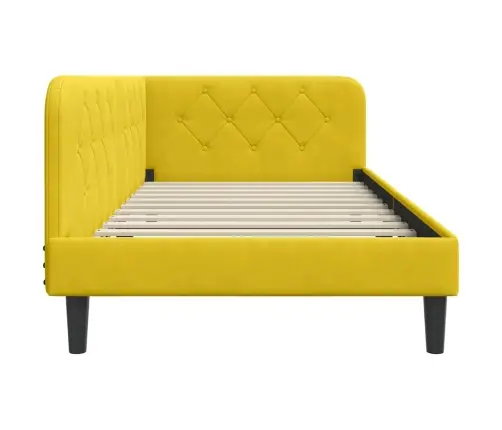 Nurgavoodi Raam Peaga Kollane 90 X 190 Cm Samet