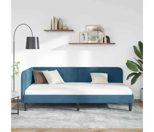 Nurgavoodi Raam Peaga Sinine 100 X 200 Cm Samet