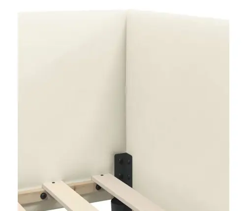 Nurgavoodi Raam Peaga Cream 80 Cm X 200 Cm Polüester Ja Vineer