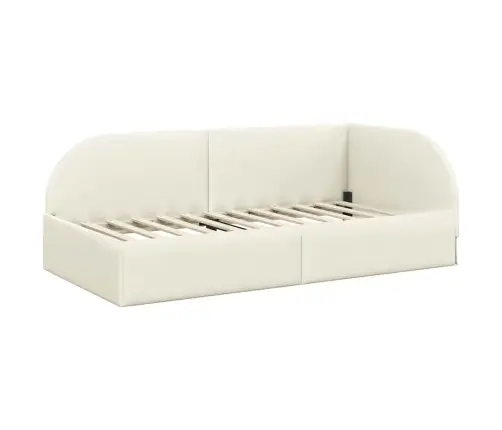 Nurgavoodi Raam Peaga Cream 80 Cm X 200 Cm Polüester Ja Vineer