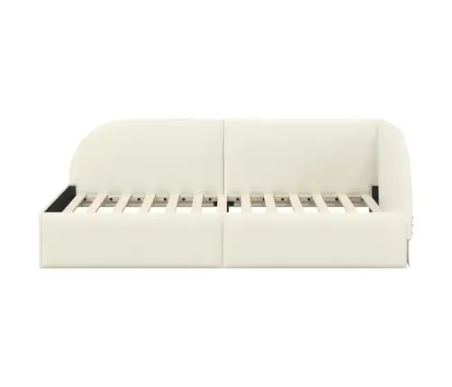 Nurgavoodi Raam Peaga Cream 80 Cm X 200 Cm Polüester Ja Vineer