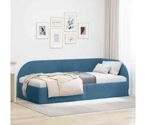 Nurgavoodi Raam Peaga Sinine 90 Cm X 190 Cm Samet