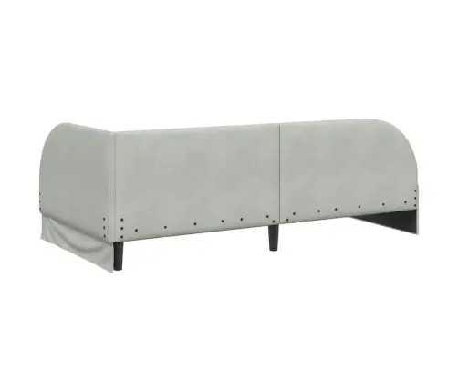 Stūra Gultas Rāmis Gaiši Pelēks 90 Cm X 190 Cm Audums Vidaxl