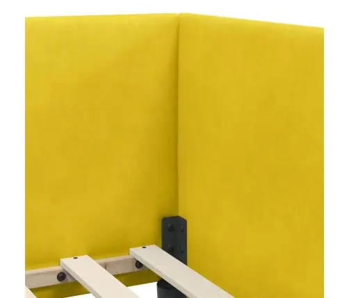 Nurgavoodi Raam Kollane 90 Cm X 200 Cm Polüester Ja Vineer