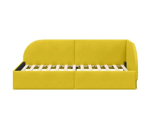 Nurgavoodi Raam Kollane 90 Cm X 200 Cm Polüester Ja Vineer