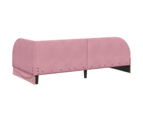 Kampinė Lovos Konstrukcija Rožinė 100 Cm X 200 Cm Aksomas