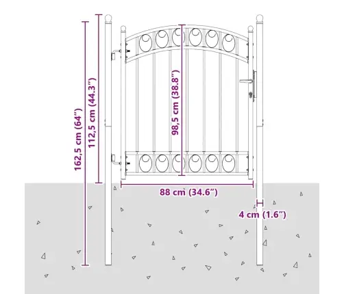 Žoga Vārti Pelēka 125 X 100 Cm Pulverkrāsots Tērauds Vidaxl