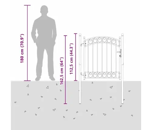 Žoga Vārti Pelēka 125 X 100 Cm Pulverkrāsots Tērauds Vidaxl