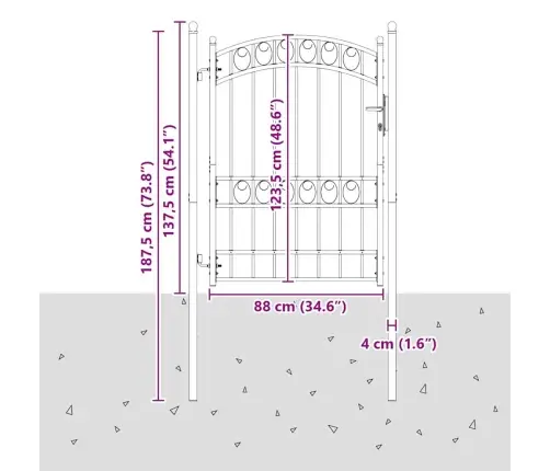 Tara Aed Lukuga Hall 170 X 100 Cm Pulbervärvitud Teras