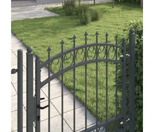 Žoga Vārti Ar Naglām Pelēka 100 X 100 Cm Pulverkrāsots Tērauds Vidaxl