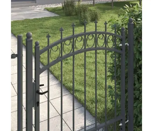 Aiavärav Okkadega Lukuga Hall 125 X 100 Cm Pulbervärvitud Teras