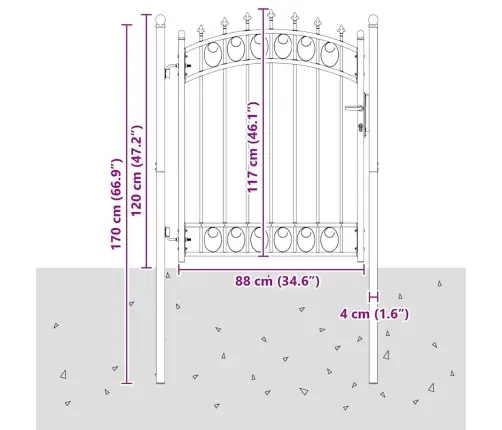 Žoga Vārti Ar Naglām Pelēka 150 X 100 Cm Pulverkrāsots Tērauds Vidaxl