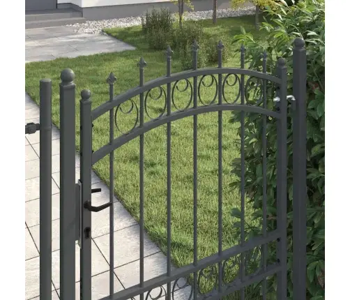 Tvoros Vartai Su Smailiais Su Užraktu Pilka 170 X 100 Cm