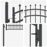Vārti Ar Špīlēm Pelēka 170 X 100 Cm Pulverkrāsots Tērauds Vidaxl