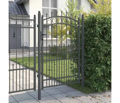 Tvoros Vartai Su Smailiais Pilka 200 X 100 Cm