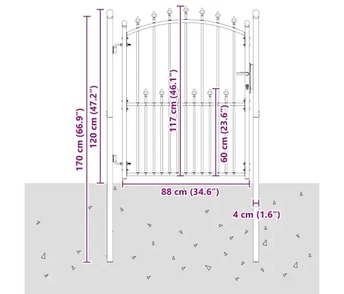 Žoga Vārti Ar Naglām Pelēka 150 X 100 Cm Pulverkrāsots Tērauds Vidaxl