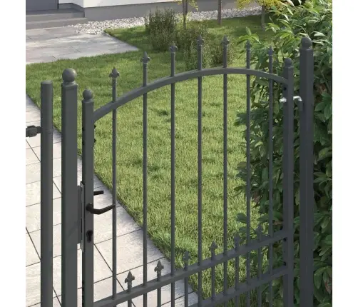 Aiavärav Okkadega Lukuga Hall 170 X 100 Cm Pulbervärvitud Teras