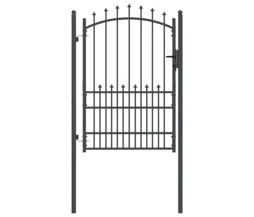 Aiavärav Okkadega Lukuga Hall 170 X 100 Cm Pulbervärvitud Teras