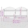 Tvora Vartai Su Užraktu Pilka 301 X 224.5 Cm Plienas