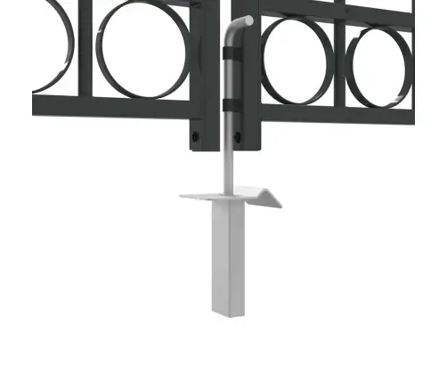 Žoga Vārti Ar Slēdzeni Pelēka 300 X 150 Cm Tērauds Vidaxl