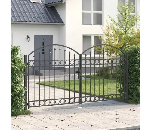 Žoga Vārti Ar Slēdzeni Pelēka 300 X 150 Cm Tērauds Vidaxl