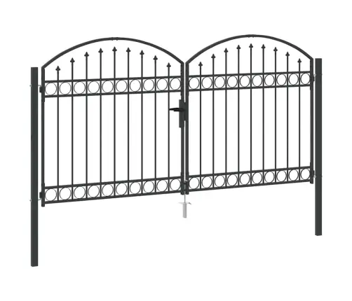 Žoga Vārti Ar Slēdzeni Pelēka 300 X 150 Cm Tērauds Vidaxl