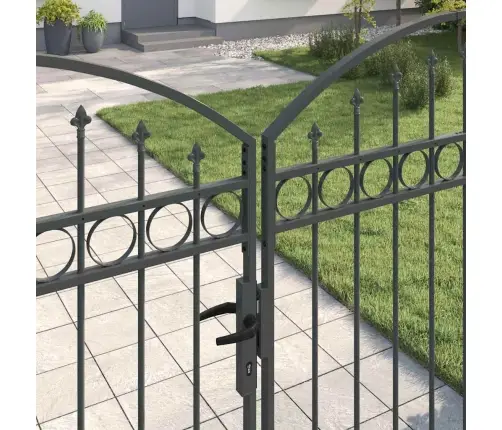 Žoga Vārti Ar Slēdzeni Pelēka 300 X 175 Cm Tērauds Vidaxl