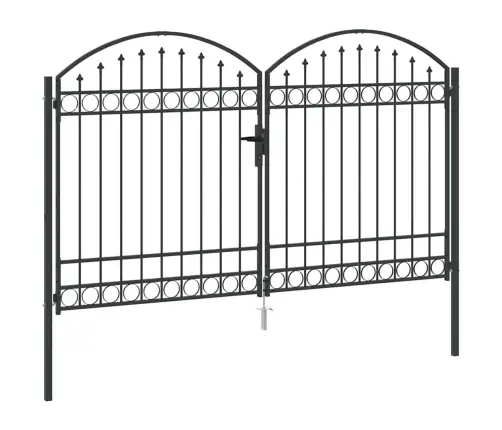 Žoga Vārti Ar Slēdzeni Pelēka 300 X 175 Cm Tērauds Vidaxl