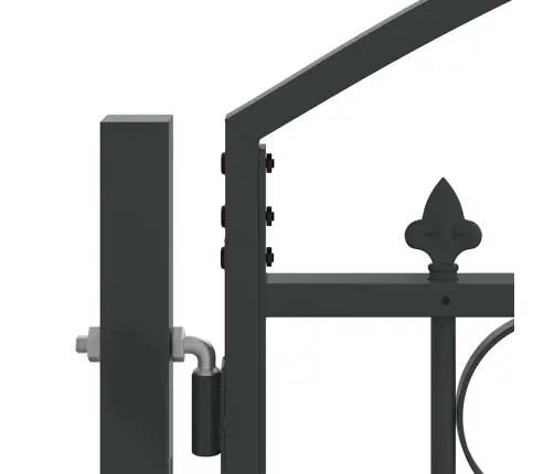 Žoga Vārti Ar Slēdzeni Pelēka 400 X 200 Cm Tērauds Vidaxl