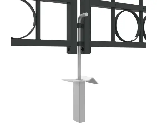 Žoga Vārti Ar Slēdzeni Pelēka 400 X 200 Cm Tērauds Vidaxl