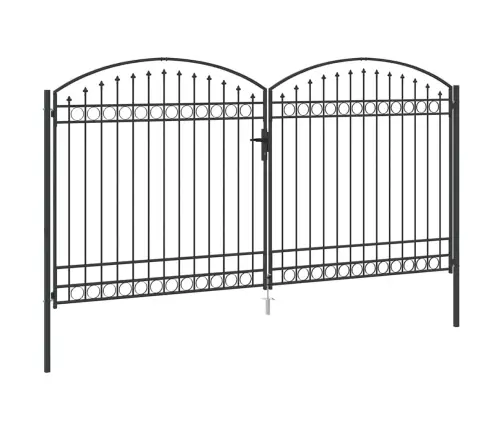 Žoga Vārti Ar Slēdzeni Pelēka 400 X 200 Cm Tērauds Vidaxl