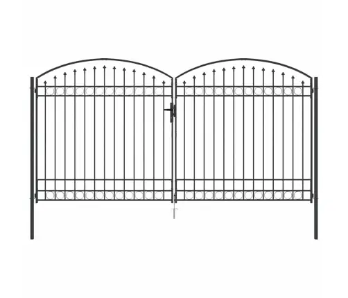 Žoga Vārti Ar Slēdzeni Pelēka 400 X 200 Cm Tērauds Vidaxl