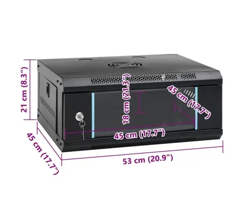 Tinklo Spinta Su Saugykla Juoda 53 X 45 X 21 Cm Plienas