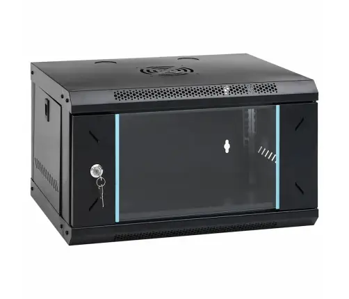 Tīkla Skapis Ar Uzglabāšanu Melna 53 X 45 X 30 Cm Tērauds Vidaxl