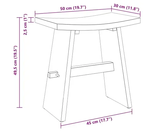 Vannas Istabas Krēsls Brūna 50 X 29,5 X 50,5 Cm Vidaxl