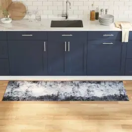 Virtuves Paklājs Pelēka 180 X 60 Cm Samts Vidaxl