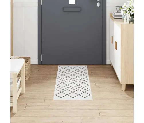 Virtuves Paklājs Geometric Ģeometrisks 45 X 150 Cm Samts Vidaxl