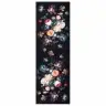 Virtuvės Kilimas Gėlių Juoda 180 X 60 Cm Aksomas