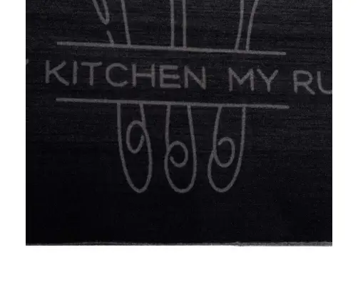 Virtuves Paklājs Melna 180 X 60 Cm Samts Vidaxl