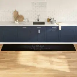 Virtuves Paklājs Melna 300 X 60 Cm Samts Vidaxl Virtuves Paklājs Melna 300 X 60 Cm Samts Vidaxl