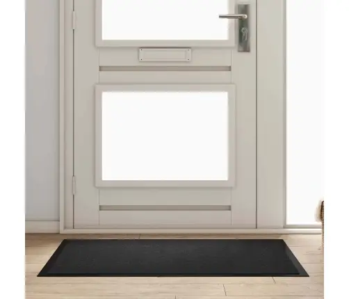 Durvju Paklājs Antracīts 80 X 120 Cm Teddy Audums Vidaxl