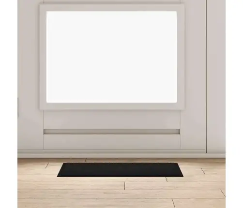 Durvju Paklājs Melna 40 X 60 Cm Teddy Audums Vidaxl