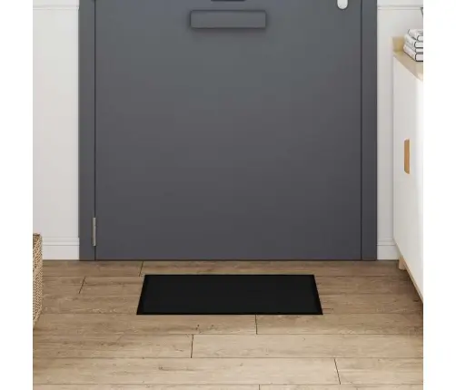 Durvju Paklājs Melna 40 X 60 Cm Teddy Audums Vidaxl