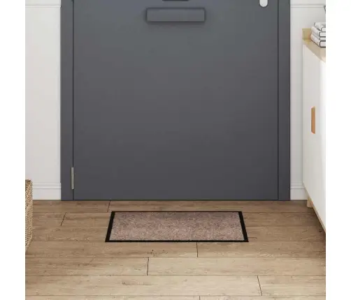 Durvju Paklājs Bēša 40 X 60 Cm Teddy Audums Vidaxl