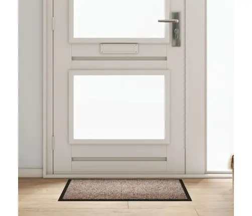 Durvju Paklājs Bēša 60 X 80 Cm Teddy Audums Vidaxl