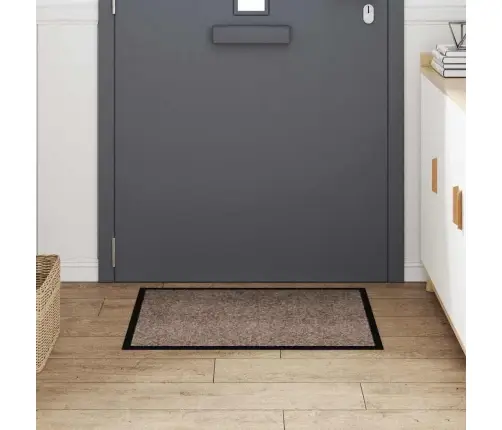 Durvju Paklājs Bēša 60 X 80 Cm Teddy Audums Vidaxl